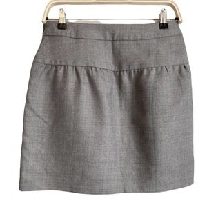 Ann Taylor Loft Wool Blend Lined Mini Skirt Gray 2